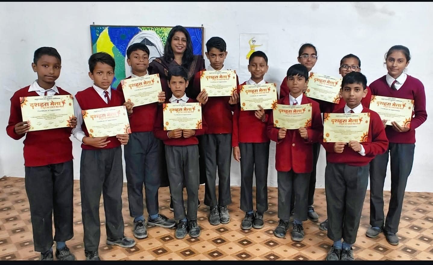 Students with certificates