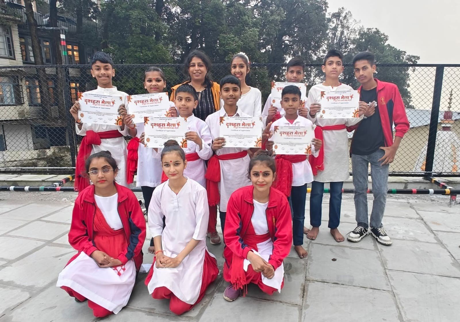 Dance performers with certificates